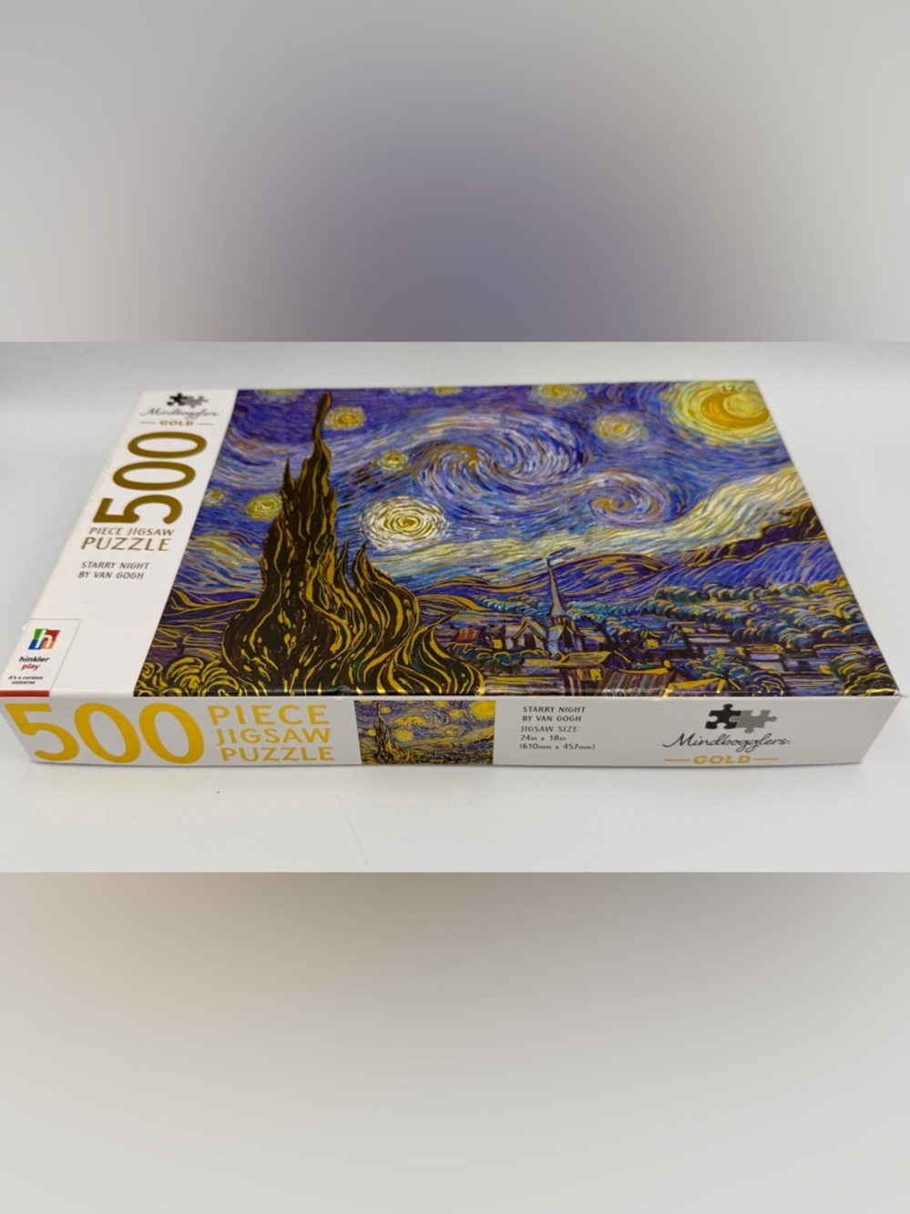 Starry Night Jigsaw Puzzle - Blue & Gold Artistic Reproduction